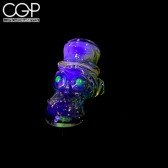Jon Gietl and Ginny Snodgrass Fumed UV Cosmic Tophat Hammer Pipe